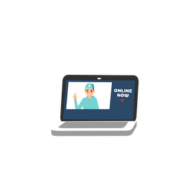 Laptop video call clipart