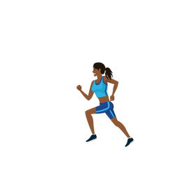 Running black girl clipart