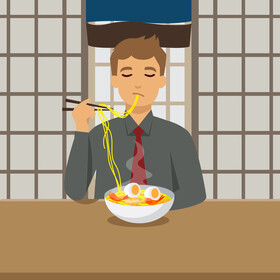 Asian food illustration vector