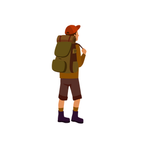 Man hiking clipart
