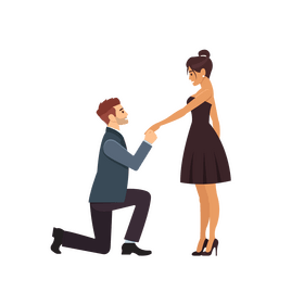 Marriage proposal clipart