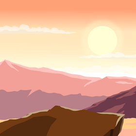 Mountain peak illustration vector