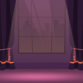 Night view restaurant window vector