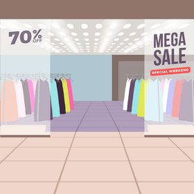 Fashion store sale vector