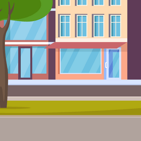 City street illustration vector