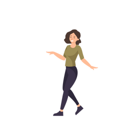 Girl dancing clipart
