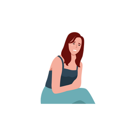 Sad woman clipart
