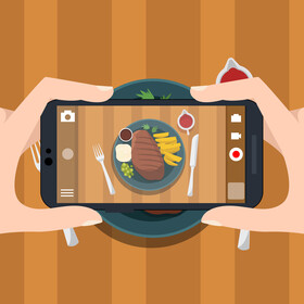 Food photography vector