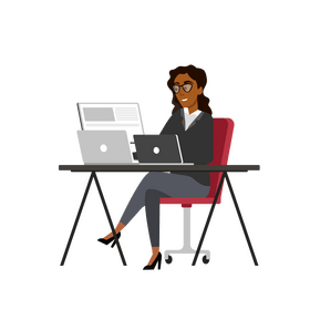 Business woman talking clipart free download