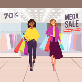 Discount shopping vector