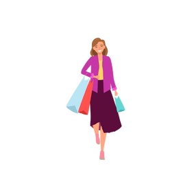 Woman shopping clipart