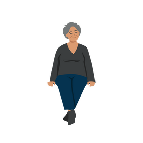 Old woman sitting clipart