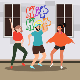 Hip hop dance vector