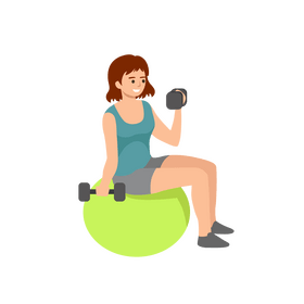 Woman workout clipart