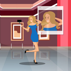 Instagram model vector