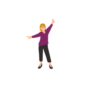 Happy woman character clipart