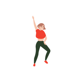 Woman dance clipart