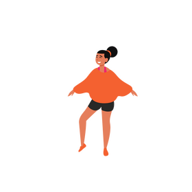 Woman dance clipart