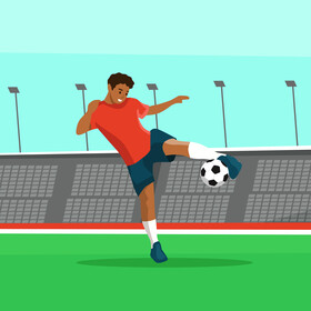 Soccer player vector