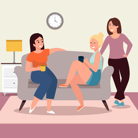 Women talking vector