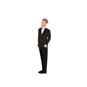 Young man in business suit clipart
