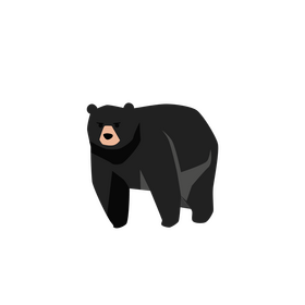 Himalayan black bear clipart