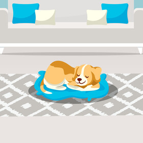 Sleeping dog vector