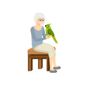 Loyal parrot clipart