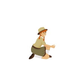 Safari woman clipart