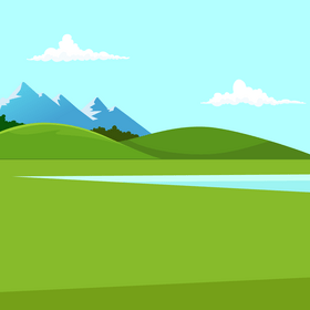 Green fields vector