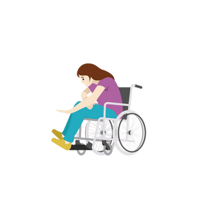 Woman wheelchair clipart