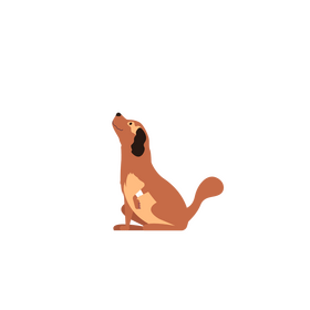 Homeless dog clipart