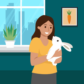 Lovely rabbit vector
