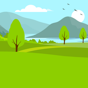 Mountain view vector