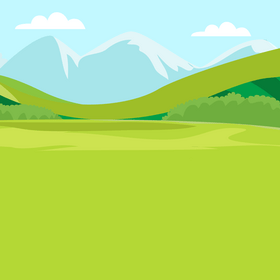 Green hill vector