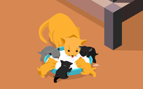 Cat and kittens vector