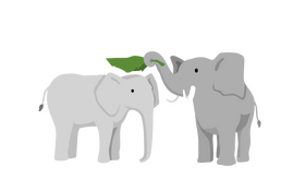 Elephants love clipart