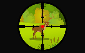 Hunting deer vector