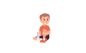 Boy sitting clipart