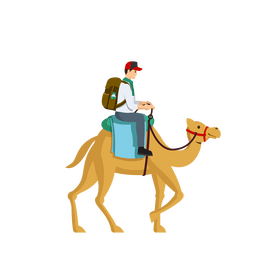 Travel with camel clipart