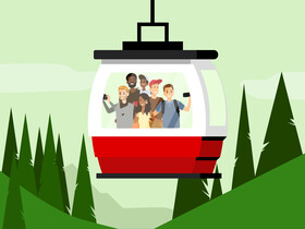 Cable car vector