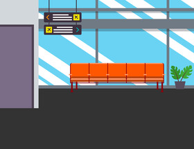 Airport waiting room vector