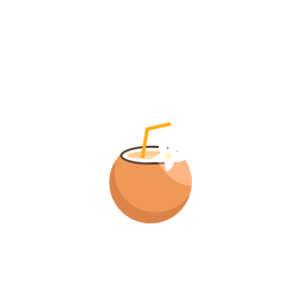 Coconut drink clipart