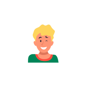 Cute man avatar clipart