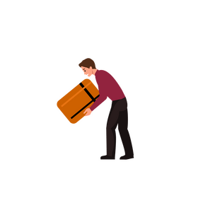 Man hold luggage clipart