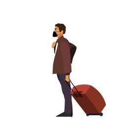 Man travel clipart