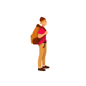 Man traveling clipart