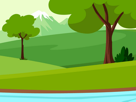 Mountain forest vector