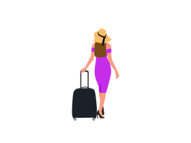 Woman travel clipart