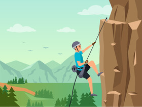 Wall climbing vector
